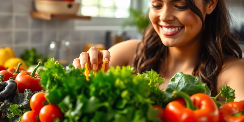Achieve Your 5kg Weight Loss Goal in One Month: Your Gym-Free Guide 2 Person happily eating a colorful salad.